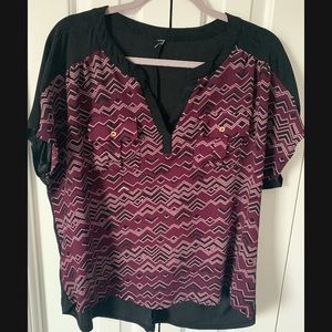 Dark Purple Blouse Size 1X